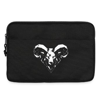 Geometric ram polygon design - Laptop bag 13" - black - Front