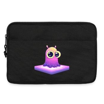 Kleiner Pixelfreund auf Plattform - Laptoptasche 13" - Schwarz - Vorne