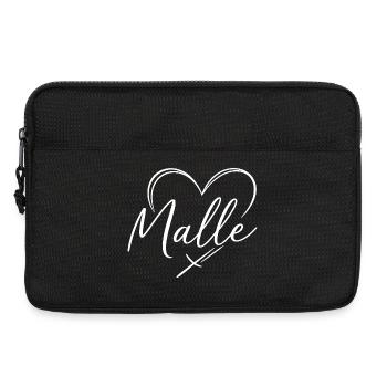 Malle Herz - Laptoptasche 13" - Schwarz - Vorne