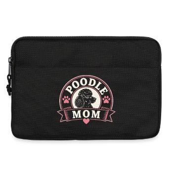 Logo de la Maman Caniche Imprimé - Sacoche pour ordinateur portable 13 pouces - noir - Devant