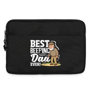 Bester Piepender Papa Sondengänger Spruch - Laptoptasche 13" - Schwarz - Vorne