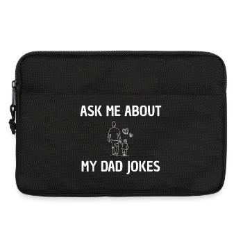 Demandez-moi des blagues de papa - Sacoche pour ordinateur portable 13 pouces - noir - Devant