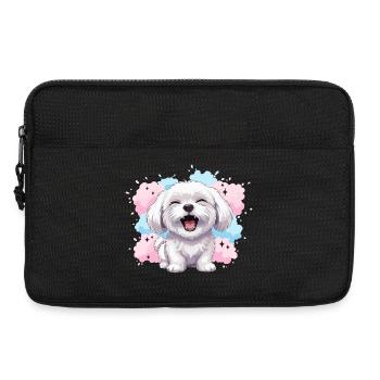 Éclaboussure pastel joyeuse et duveteuse - Sacoche pour ordinateur portable 13 pouces - noir - Devant