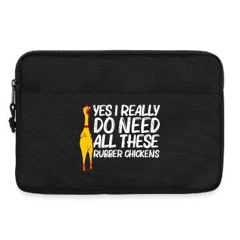 Ja, ich brauche wirklich Gummihühner - Laptoptasche 13" - Schwarz - Vorne