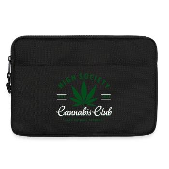 High Society Cannabis Club Logo - Sacoche pour ordinateur portable 13 pouces - noir - Devant