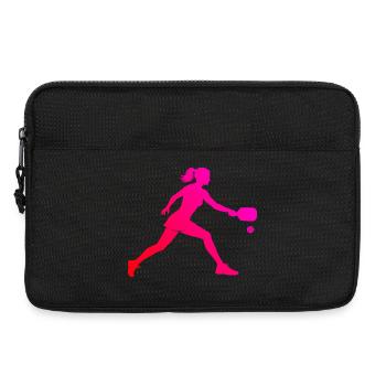 Idée cadeau amateur de pickleball pour son anniversaire - Sacoche pour ordinateur portable 13 pouces - noir - Devant