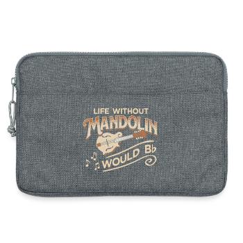 Mandolin Bluegrass Country Folk Music - Laptop bag 13" - heather grey - Front