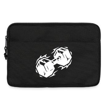 Dumbbell icon - Laptop bag 13" - black - Front