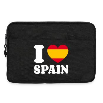 I Love Spain Spain-Love Heart Spain Fan - Laptop bag 13" - black - Front