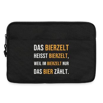 Das Bierzelt heißt Bierzelt weil das Bier zählt - Laptoptasche 13" - Schwarz - Vorne