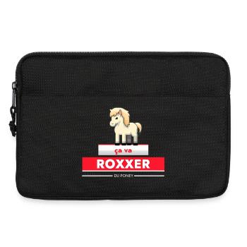Ça va roxxer du poney - Sacoche pour ordinateur portable 13 pouces - noir - Devant