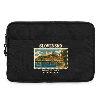 Slowakei Bratislava Vintage Reisemarke - Laptoptasche 13" - Schwarz - Vorne