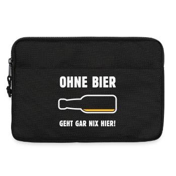 Ohne Bier Geht Gar Nix Hier! (Bierchen / NEG 2C) - Laptoptasche 13" - Schwarz - Vorne