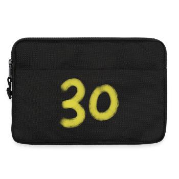 Nombre de pinceaux jaunes 30 sur le noir - Sacoche pour ordinateur portable 13 pouces - noir - Devant