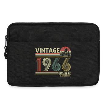 Vintage, 1966, Vintage, Cadeau, Anniversaire, Rétro - Sacoche pour ordinateur portable 13 pouces - noir - Devant
