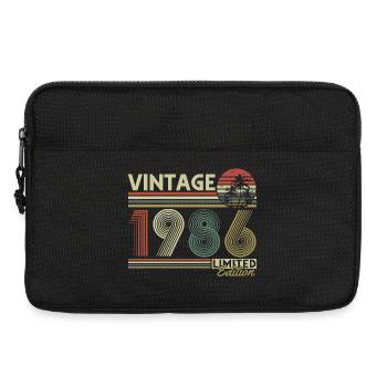 Vintage 1986 Vintage Cadeau d’anniversaire Rétro - Sacoche pour ordinateur portable 13 pouces - noir - Devant