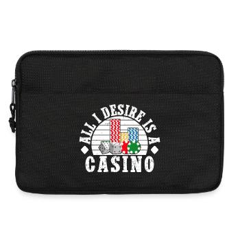 Joueur de casino : tout ce que je désire, c’est un jeu d’argent - Sacoche pour ordinateur portable 13 pouces - noir - Devant