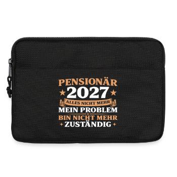 Pensionär 2027 Abschiedsgeschenk Beamter - Laptoptasche 13" - Schwarz - Vorne