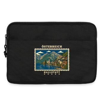 Österreich Hallstatt Vintage Reisemarke - Laptoptasche 13" - Schwarz - Vorne