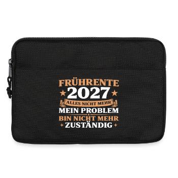 Frührente 2027 Lustiges Altersteilzeit Geschenk - Laptoptasche 13" - Schwarz - Vorne