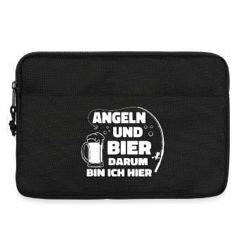 Angeln Und Bier - Laptoptasche 13" - Schwarz - Vorne