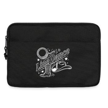 Line Dance Country Western Motiv - Laptoptasche 13" - Schwarz - Vorne