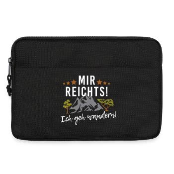 Mir reichts! Ich geh wandern! Ab in die Berge - Laptoptasche 13" - Schwarz - Vorne