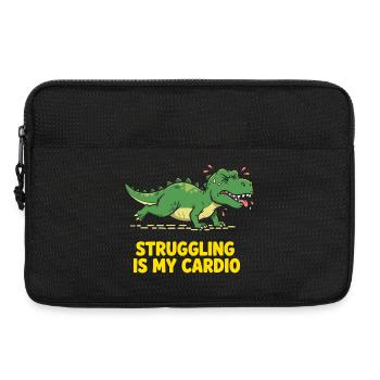 Dinosaurier hasst Cardio Training - Laptoptasche 13" - Schwarz - Vorne