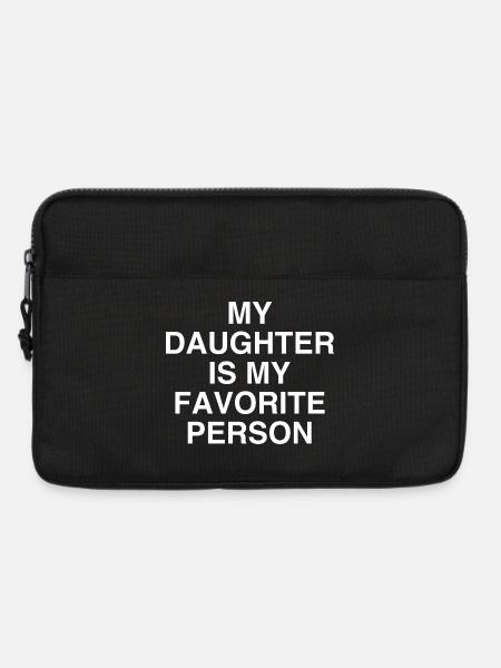 Meine Tochter ist mein Lieblingsmensch - Laptoptasche 13" - Schwarz