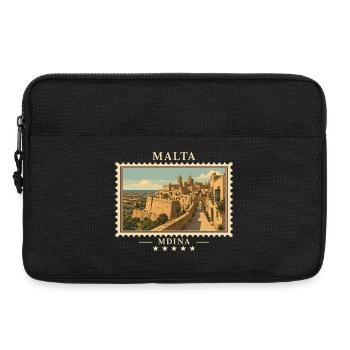 Malta Mdina Vintage Travel Brand - Laptop bag 13" - black - Front