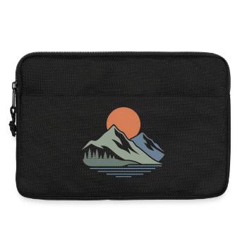 Paysage montagneux minimaliste – Design moderne - Sacoche pour ordinateur portable 13 pouces - noir - Devant