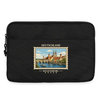 Deutschland Regensburg Vintage Reisemarke - Laptoptasche 13" - Schwarz - Vorne
