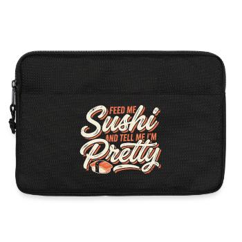 Nourris-moi des sushis jolis - Sacoche pour ordinateur portable 13 pouces - noir - Devant