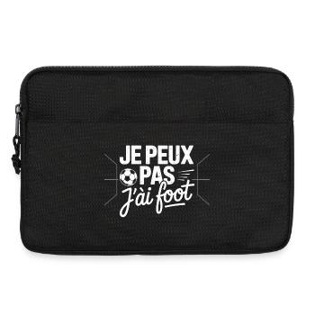Je peux pas j'ai foot - Sacoche pour ordinateur portable 13 pouces - noir - Devant