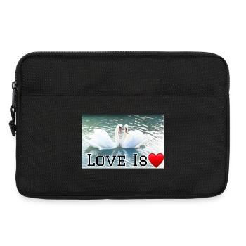 Liebe ist Schwanenherz - Laptoptasche 13" - Schwarz - Vorne