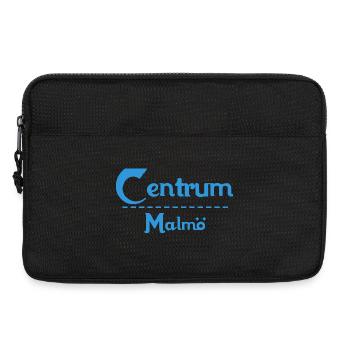 Centrum Malmö – Blue Text Design - Laptoptasche 13" - Schwarz - Vorne