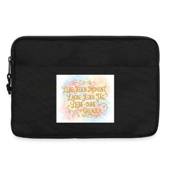 Lebe Jeden Moment Lache Jeden Tag - Laptoptasche 13" - Schwarz - Vorne