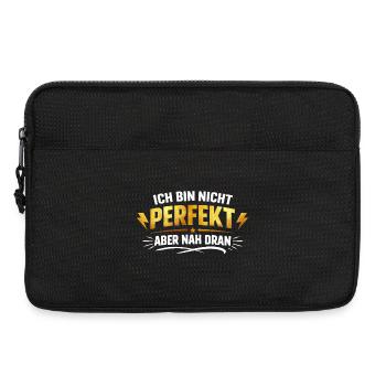 Nicht perfekt, aber nah dran – Goldschrift - Laptoptasche 13" - Schwarz - Vorne