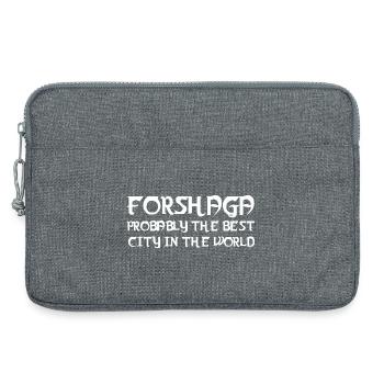 Forshaga – Meilleure ville du monde - Sacoche pour ordinateur portable 13 pouces - gris chiné - Devant