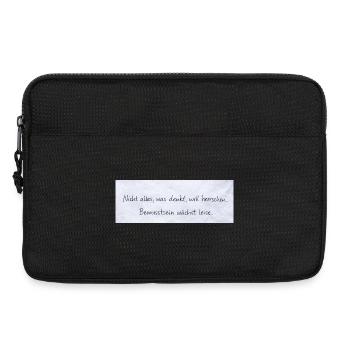 Bewusstsein Wächst Leise Zitat - Laptoptasche 13" - Schwarz - Vorne