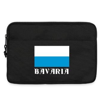 Bavaria Flagge mit gotischem Text - Laptoptasche 13" - Schwarz - Vorne