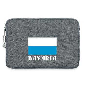 Bavaria Flagge mit gotischem Text - Laptoptasche 13" - Grau meliert - Vorne