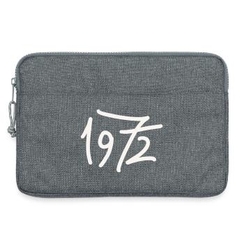 Geburtsjahr 1972 - Laptoptasche 13" - Grau meliert - Vorne
