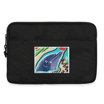 Eg Delfin I Tier I Photo I Drawing - Laptop bag 13" - black - Front