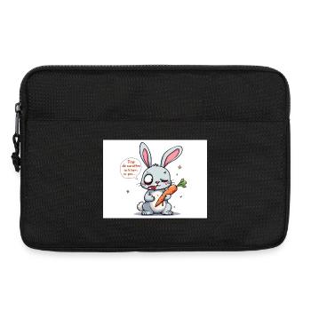 Kaninchen Charcuteurs und Humor - Laptoptasche 13" - Schwarz - Vorne
