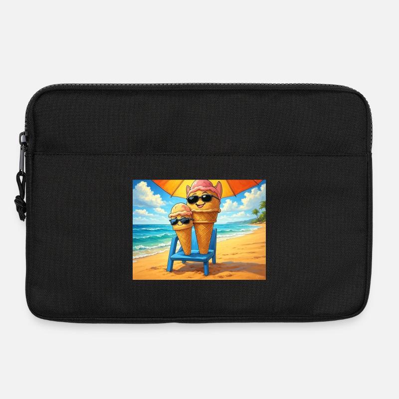 Eiscreme im Sommer - Laptoptasche 13" - Schwarz