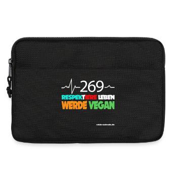 RESPEKTIERE LEBEN 269 - Laptoptasche 13" - Schwarz - Vorne