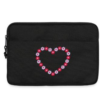 Blume Herz - Laptoptasche 13" - Schwarz - Vorne