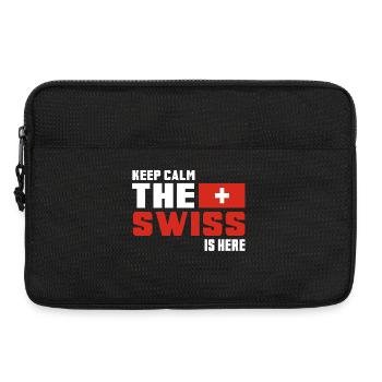 Restez calme le Suisse est là Suisse Cadeau - Sacoche pour ordinateur portable 13 pouces - noir - Devant
