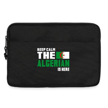 Keep calm Algerien / Geschenk Flagge Nordafrika - Laptoptasche 13" - Schwarz - Vorne